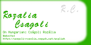 rozalia csagoli business card